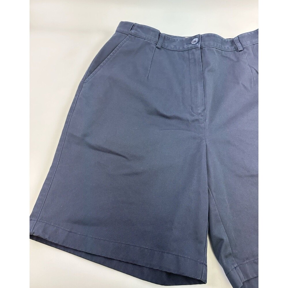 LL Bean Original Fit Chino Bermuda Shorts 9" Navy Cotton 274910 Women Regular 16 - Picture 2 of 16